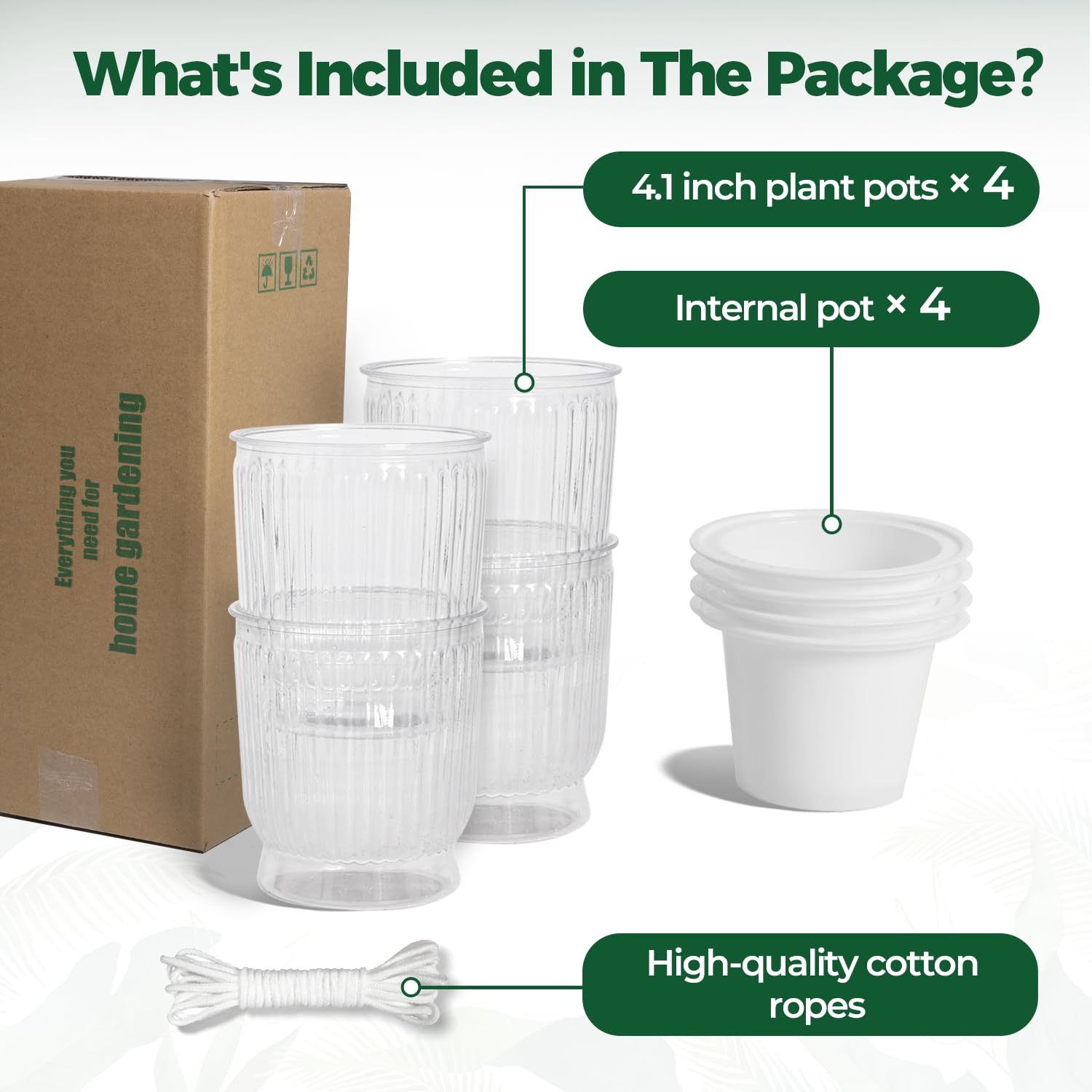 T4U durable, non-toxic materials used in 4-inch self-watering pot