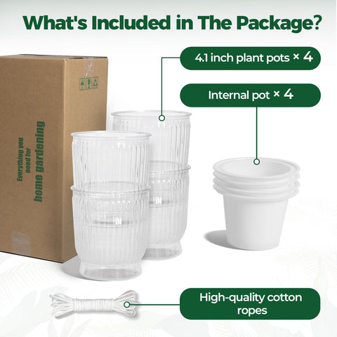 T4U durable, non-toxic materials used in 4-inch self-watering pot