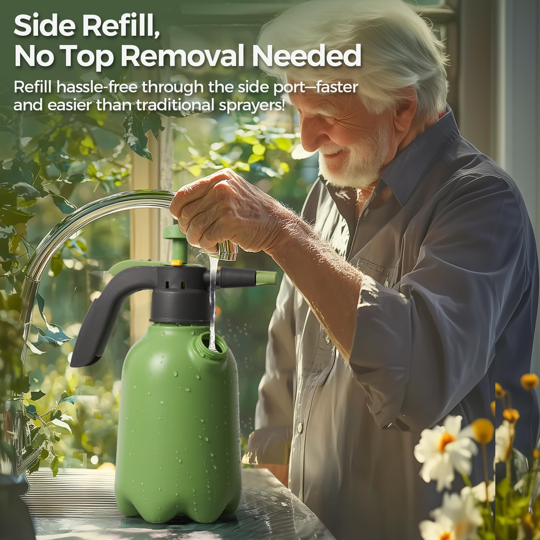 Ergonomic T4U handle provides comfortable spraying over long sessions
