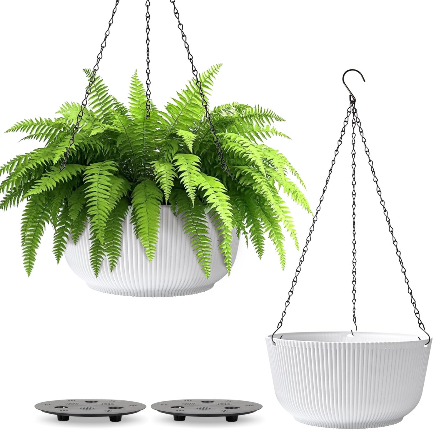 T4U 10 inch hanging planter with self watering feature for indoor greenery.