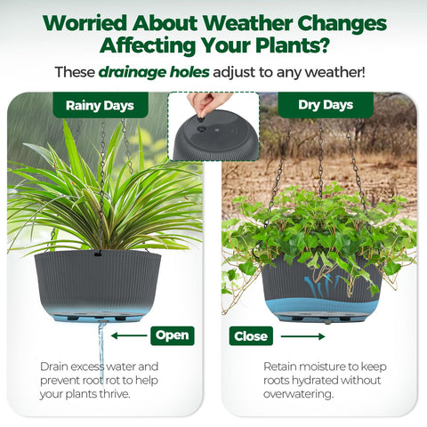 T4U grey planter 2-in-1 design hangs or rests on surface