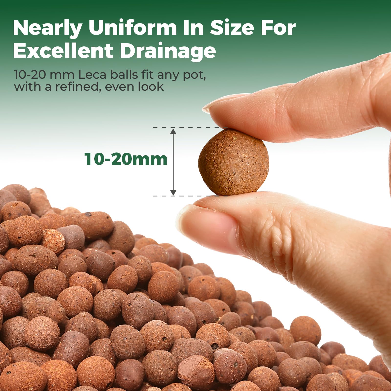 Natural clay pebbles by T4U showcased as reusable plant substrate.
