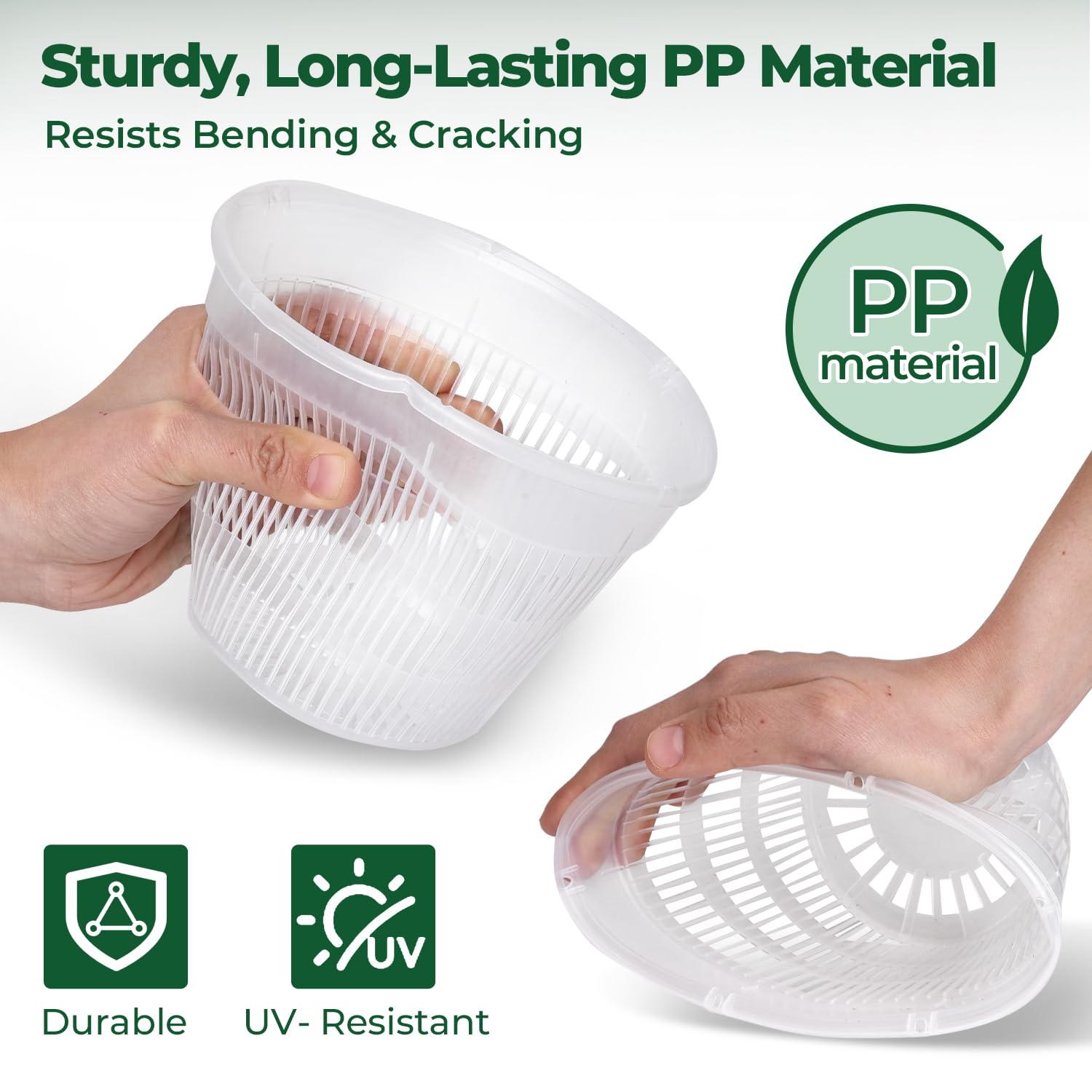 T4U Orchid Pot clear side view emphasizes transparent material for root monitoring.