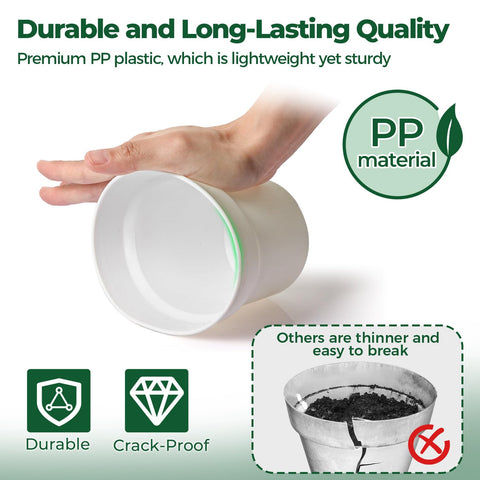T4U pot showing drainage holes with saucer to prevent spills and promote airflow