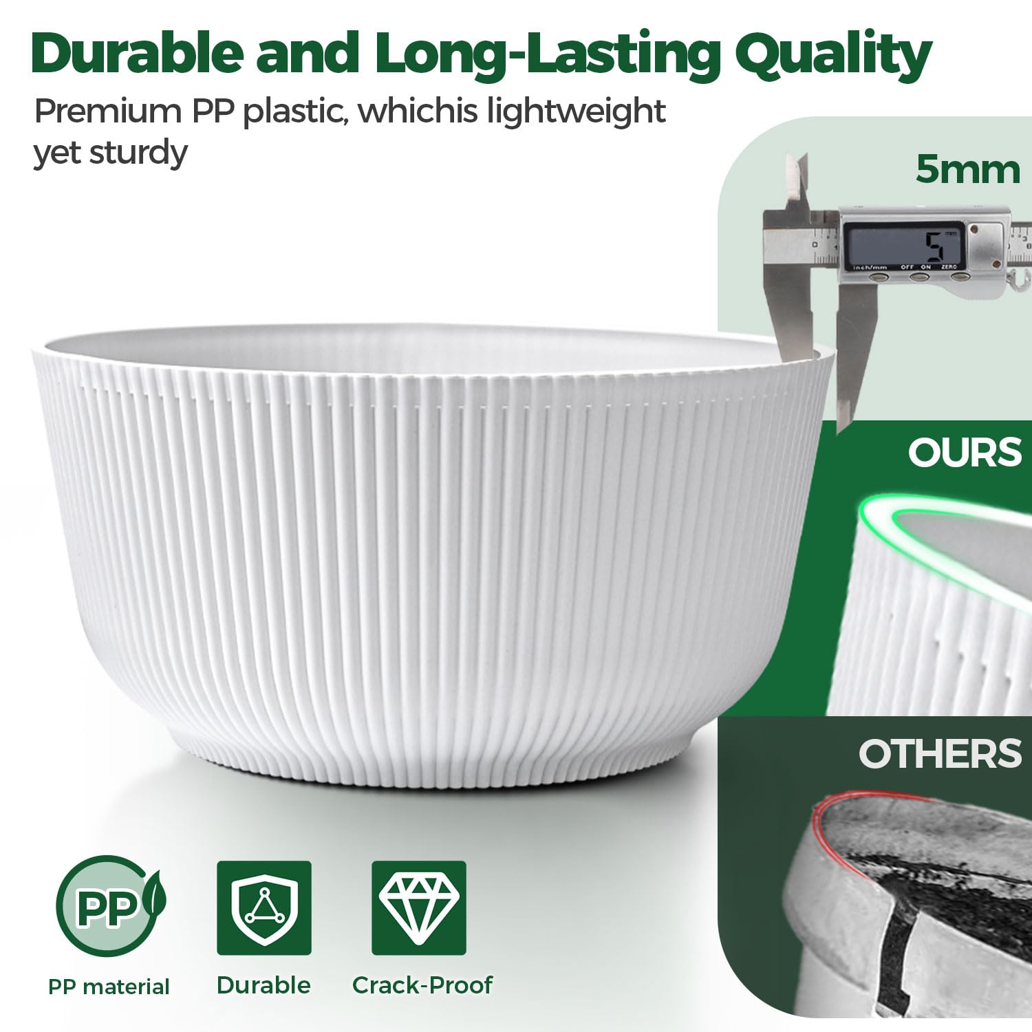 T4U safe and durable PP plastic material for long-lasting use.