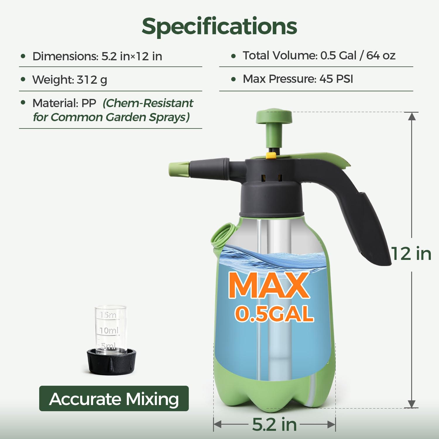 T4U sprayer with visible water level to monitor remaining solution