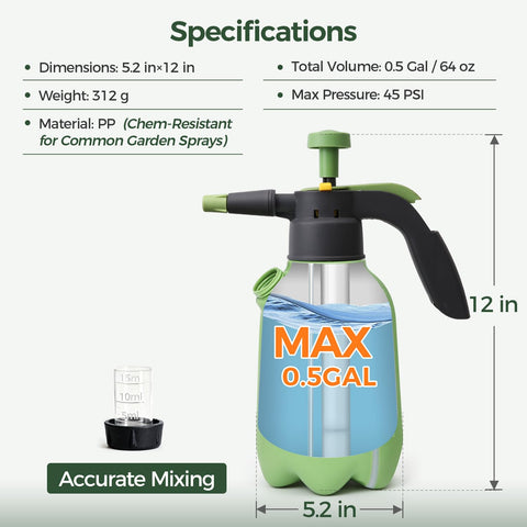 T4U sprayer with visible water level to monitor remaining solution