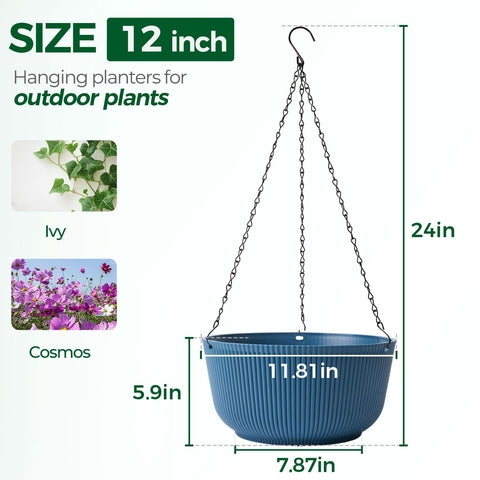 T4U self-watering hanging pot interior-exterior view for easy plant care.