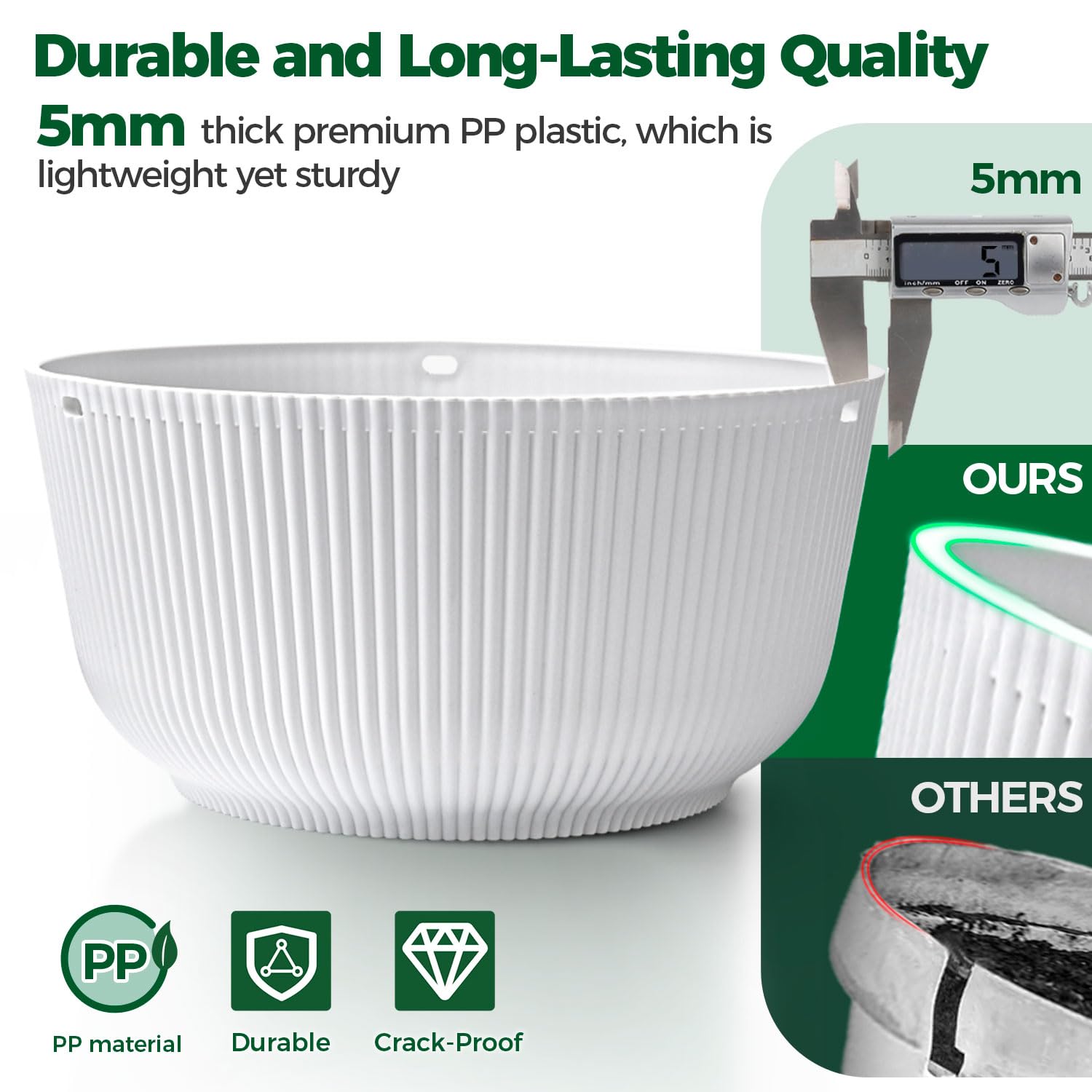 T4U self-watering plant pot with inner plate to help moisture control.
