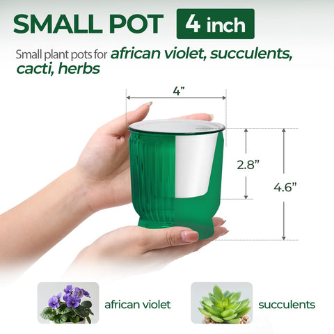 T4U self-watering pot with water level indicator for easy monitoring