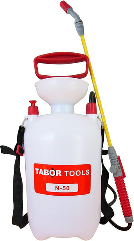 TABOR TOOLS 1.3-gallon lawn sprayer for efficient misting.