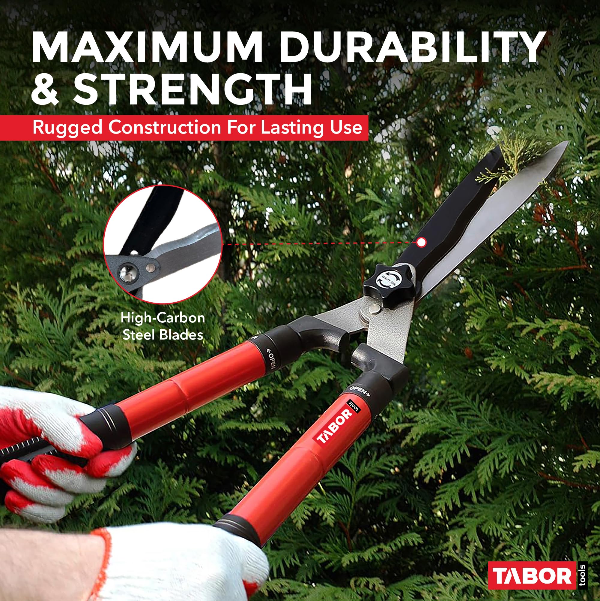 TABOR TOOLS B212A shock-absorbing bumpers minimize vibration for comfort.