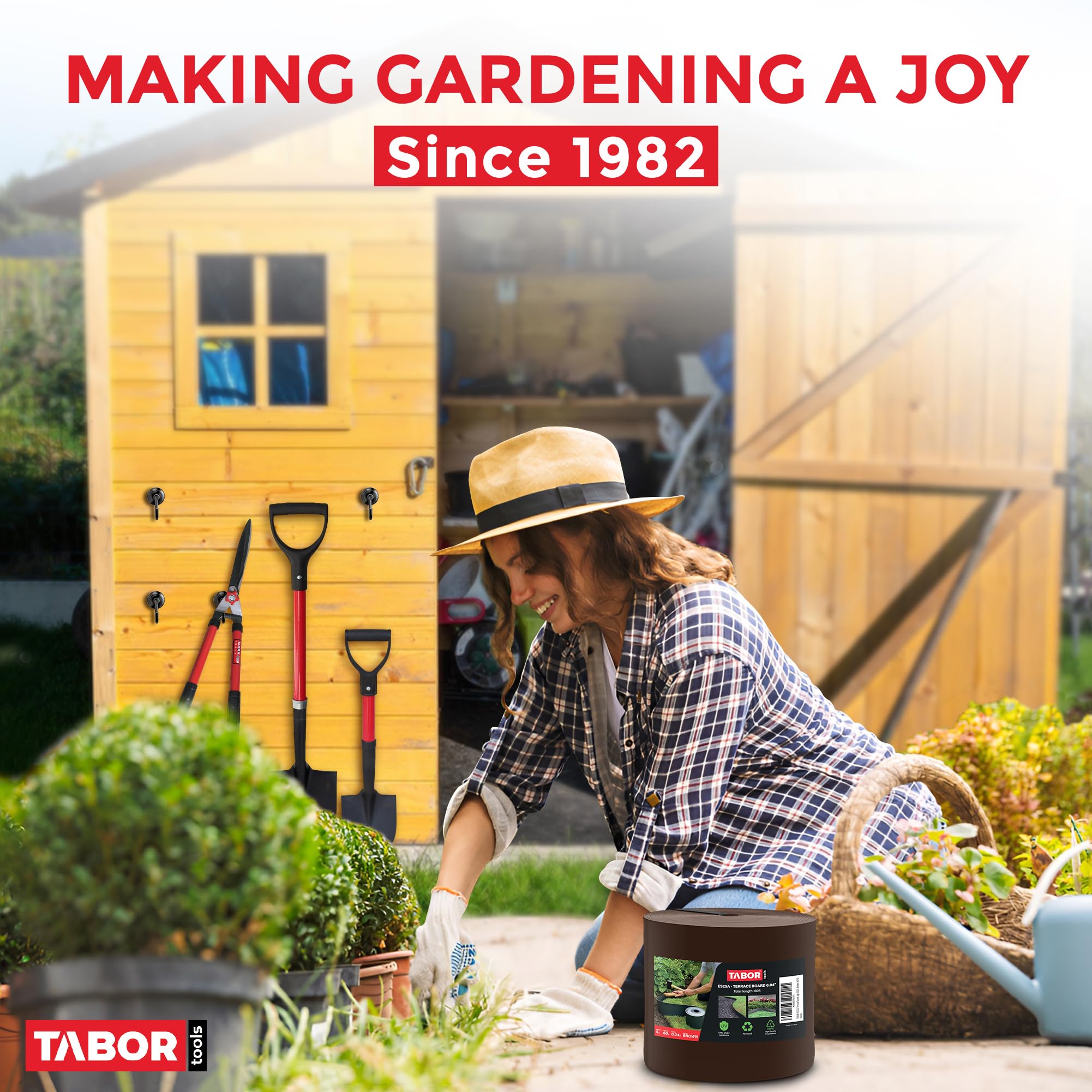 TABOR TOOLS garden liner separates beds while protecting turf