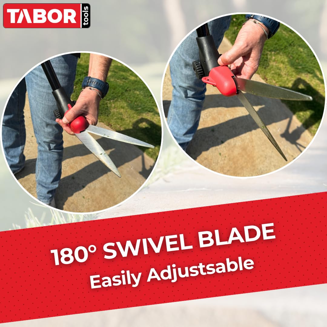 TABOR TOOLS GS01A 180-degree swivel blade for tight edging.
