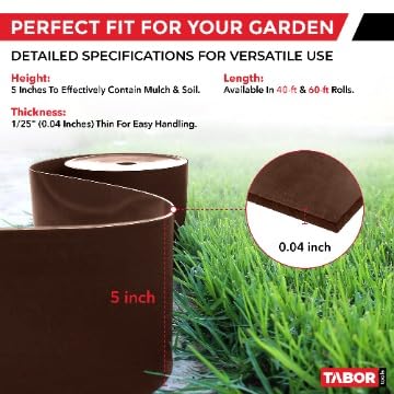 TABOR TOOLS landscape edging coil enables flexible garden layouts