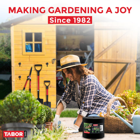 TABOR TOOLS terrace board provides strong root barrier when installed below ground