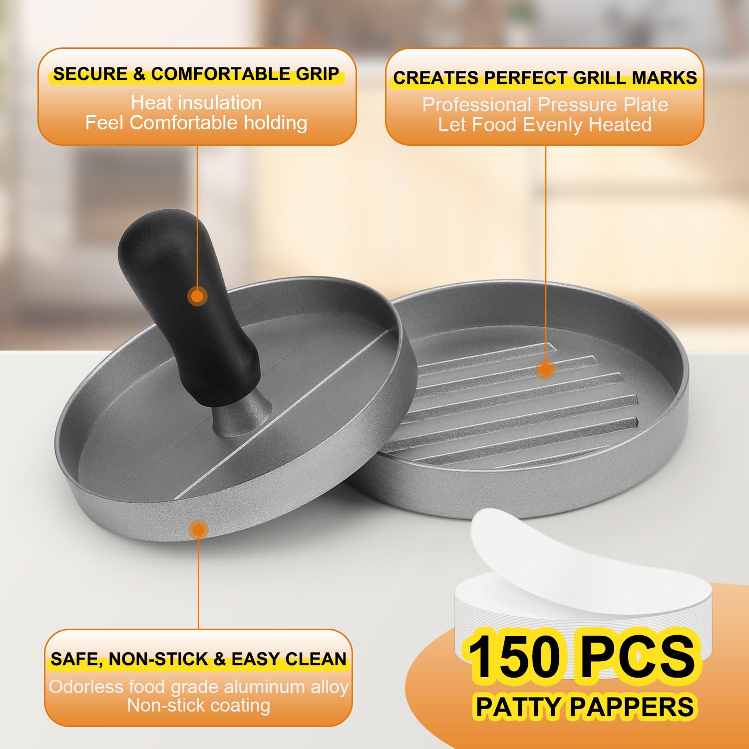 TACGEA durable-aluminum-body for long-lasting kitchen tool.