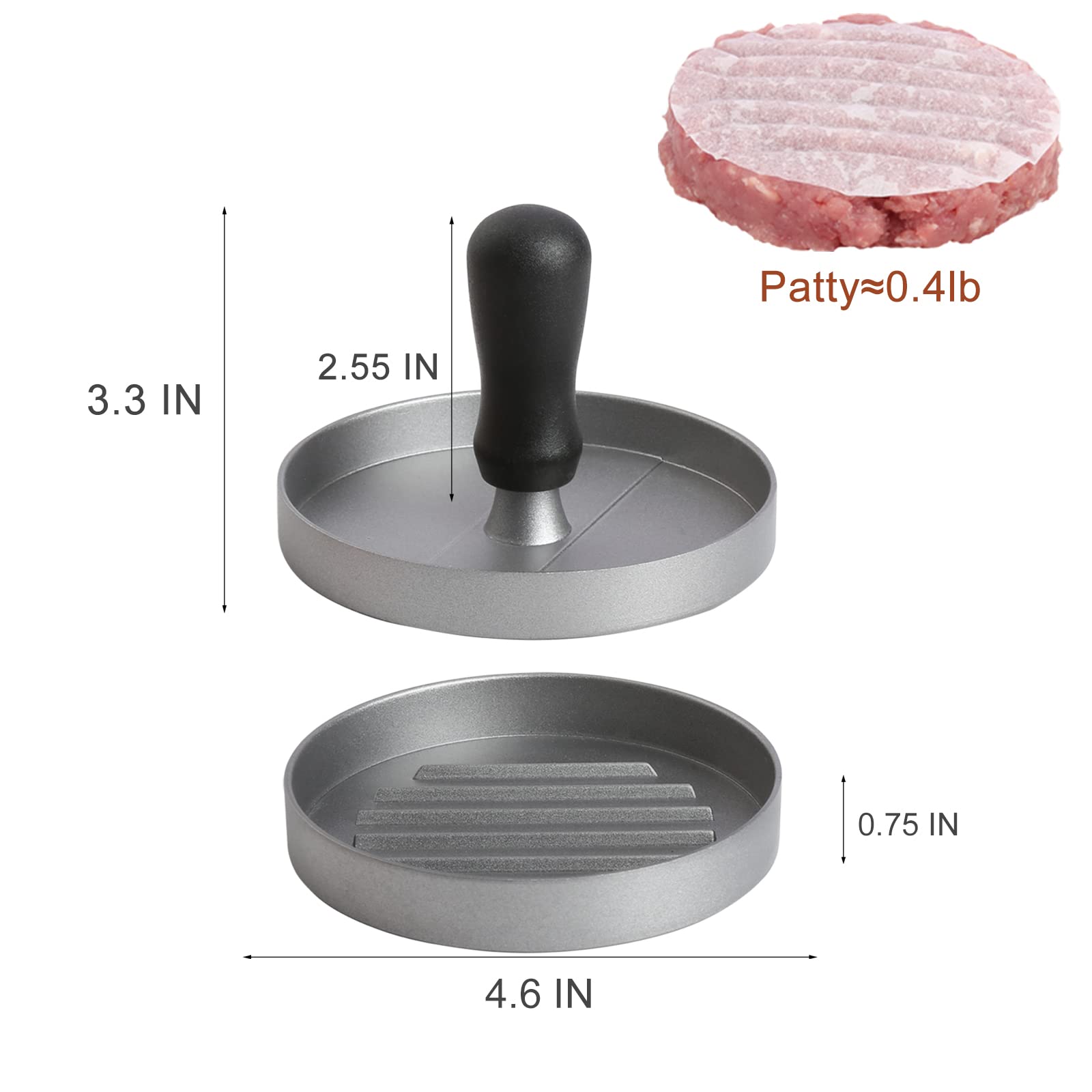 TACGEA patty papers pack of 150 for clean patty making.