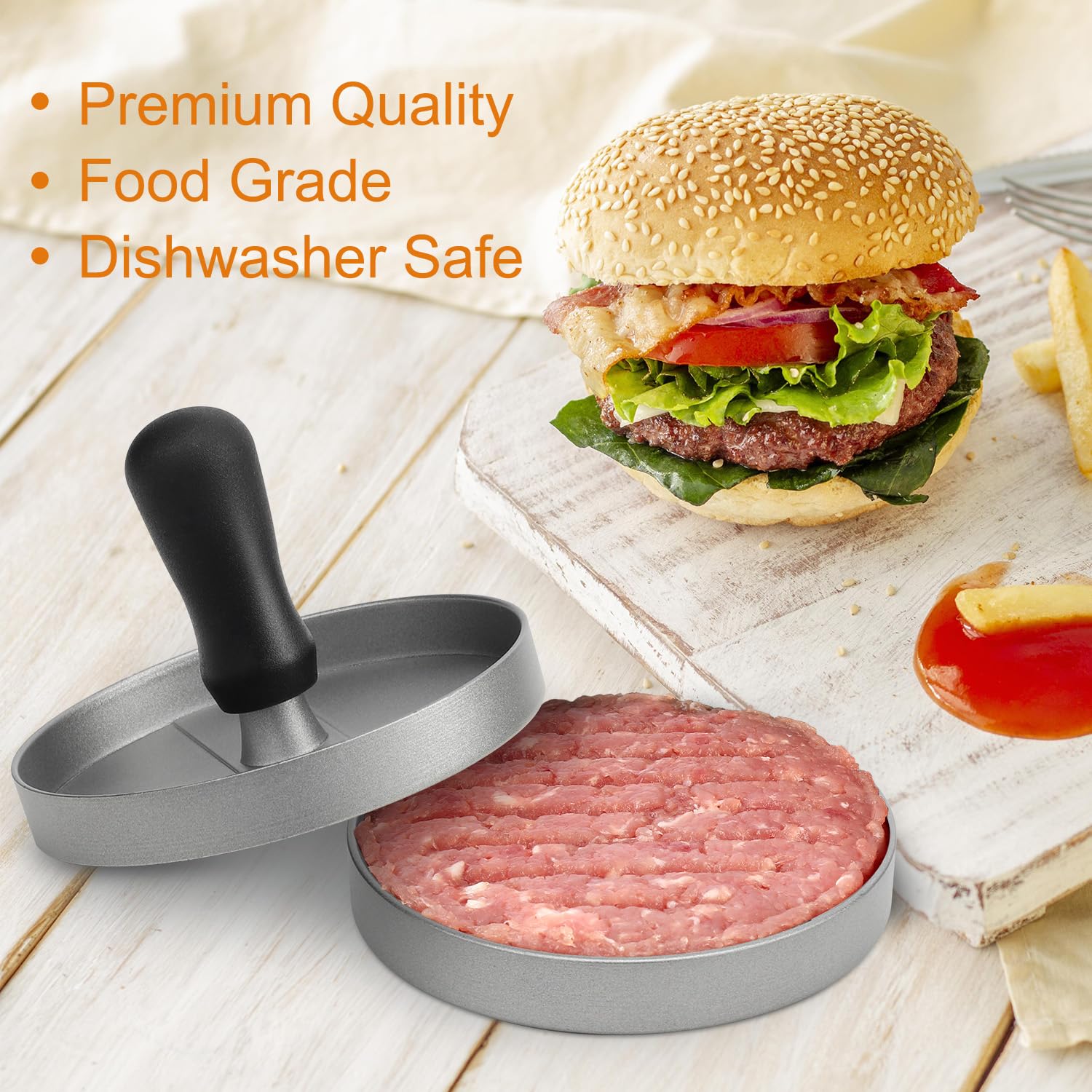 TACGEA removable-handle image highlighting portable, tool-free setup.