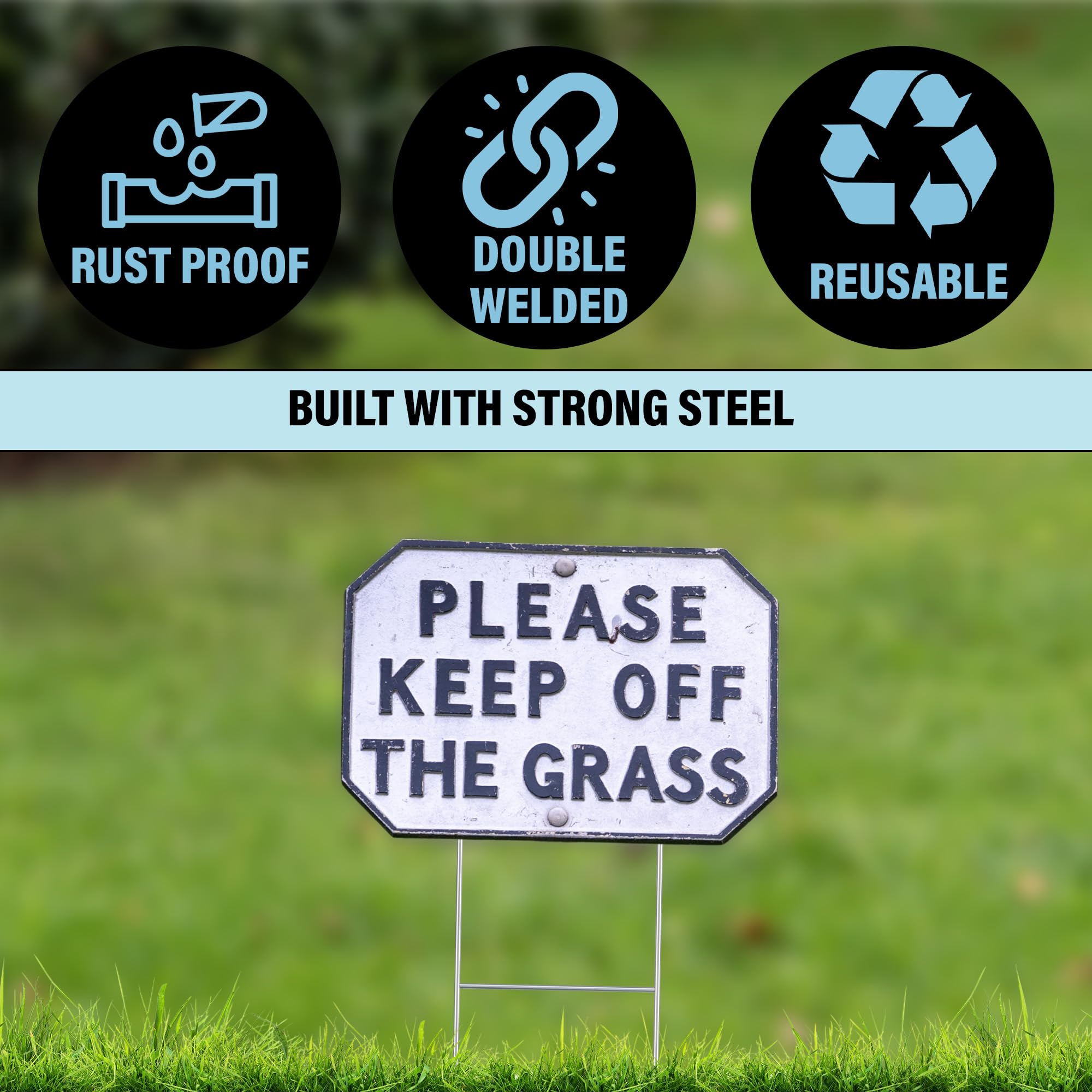 Tacmaster Plus 30x10 inch stake fits 4mm panels for signs.