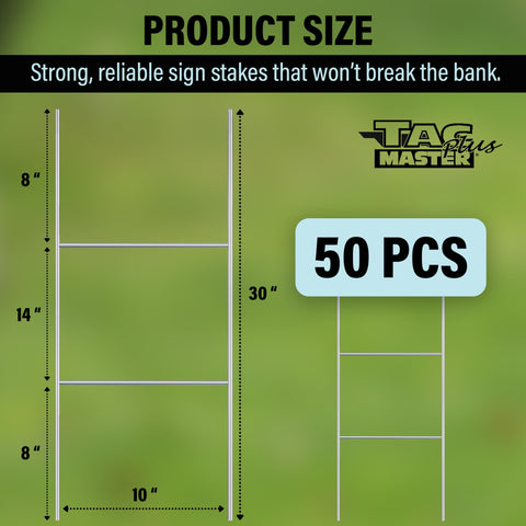 Tacmaster Plus easy-install H-stake for quick setup.