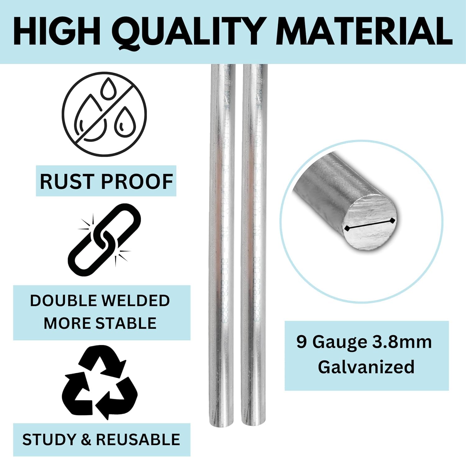 Tacmaster Plus H-stake easily inserts into soil for stable lawn displays.