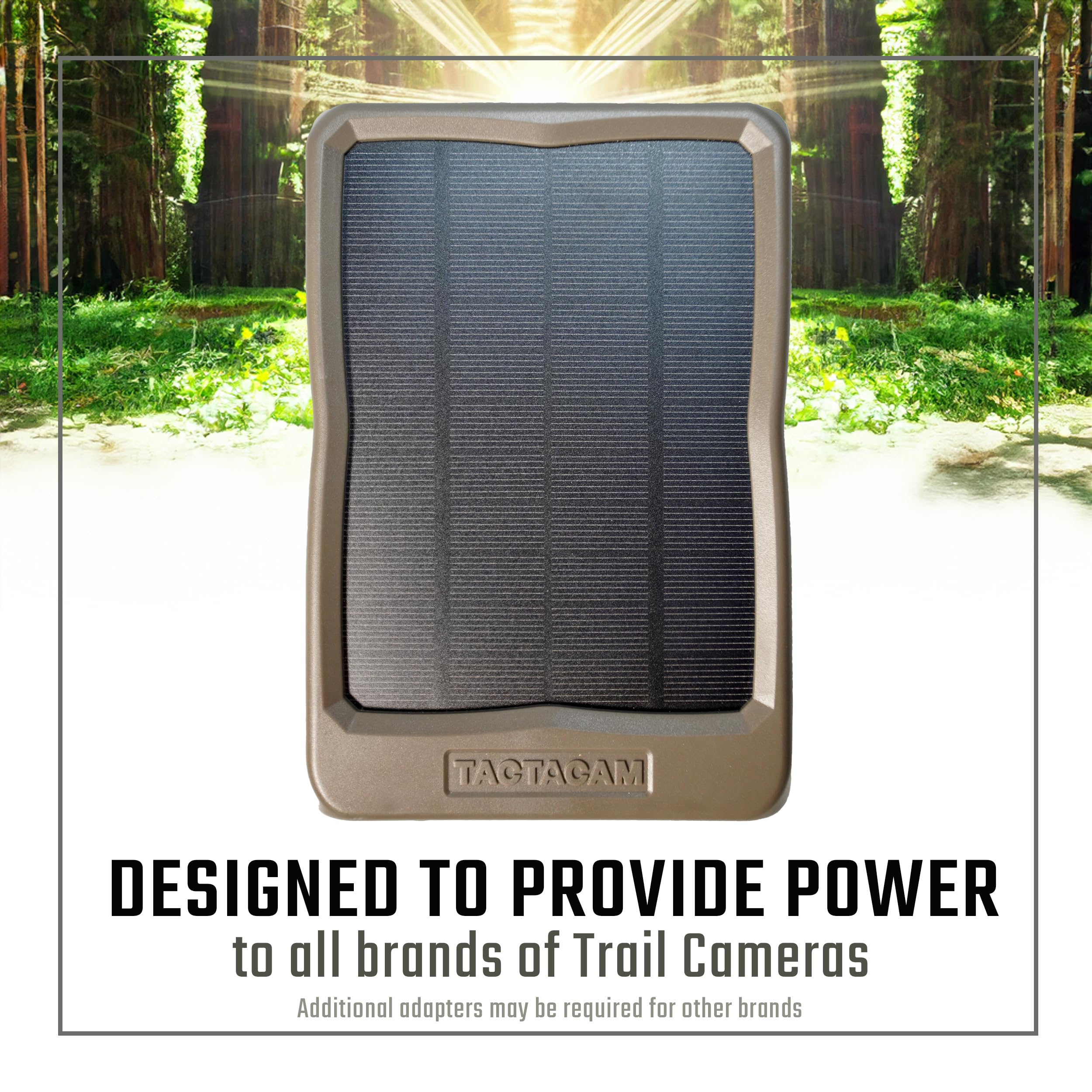 TACTACAM Reveal panel with integrated battery for offline charging.