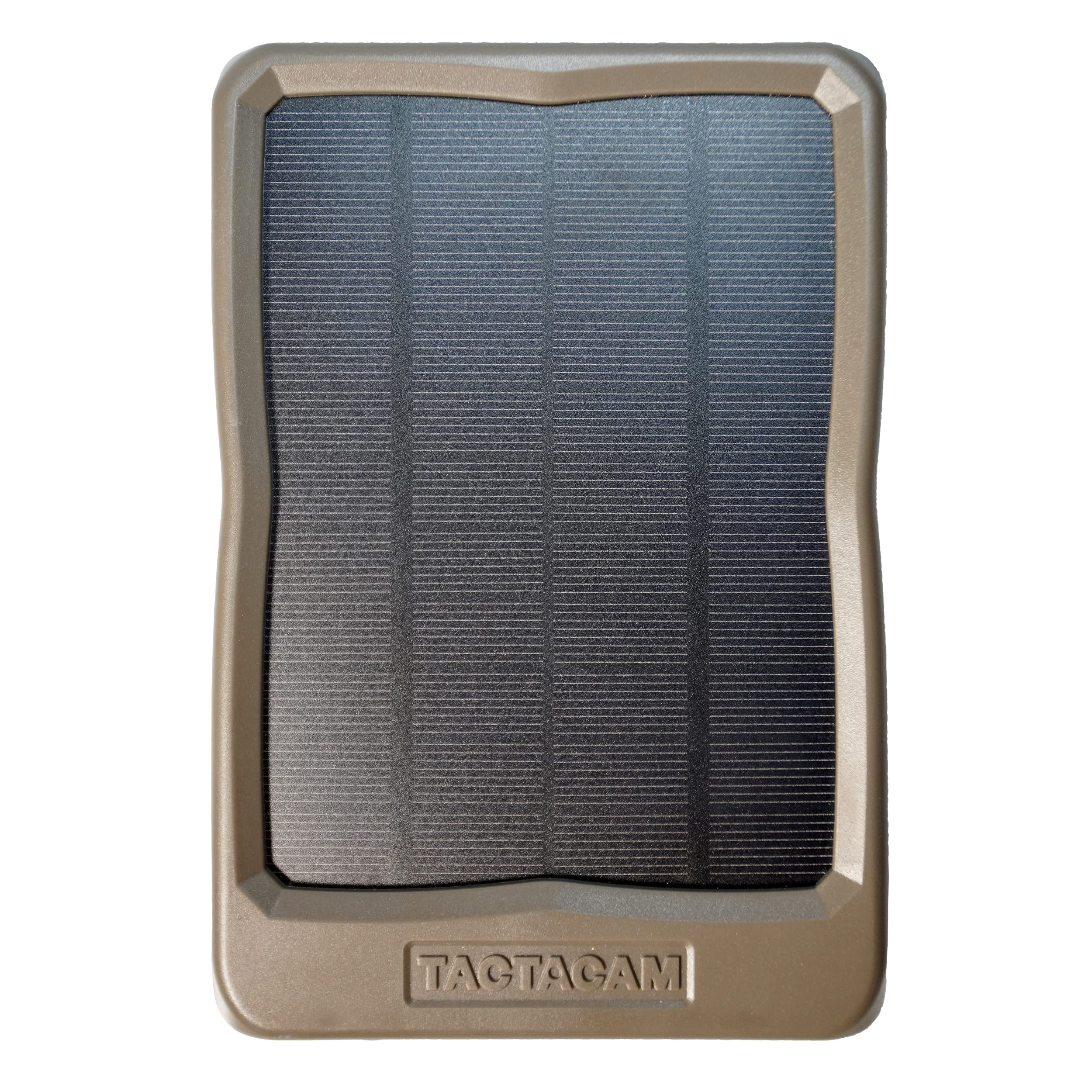 TACTACAM Reveal solar panel setup powering trail cameras in the field.