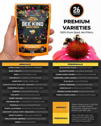 Tactiko Survival easy planting guide helps beginners and kids.