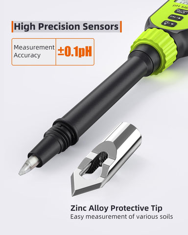 Tadeto digital soil tester probe protects electrode during tough measurements