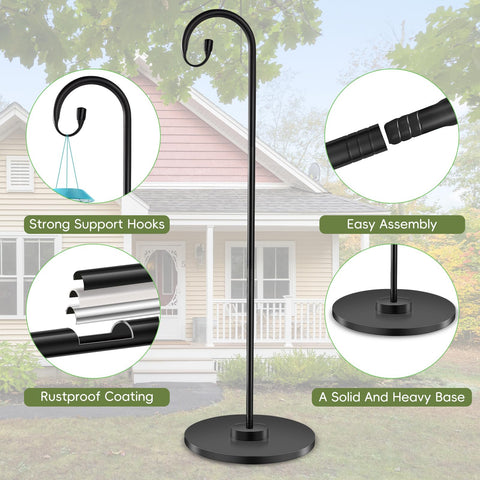 TAGEPUJIE weatherproof iron stand on a porch, ready to hold lanterns.