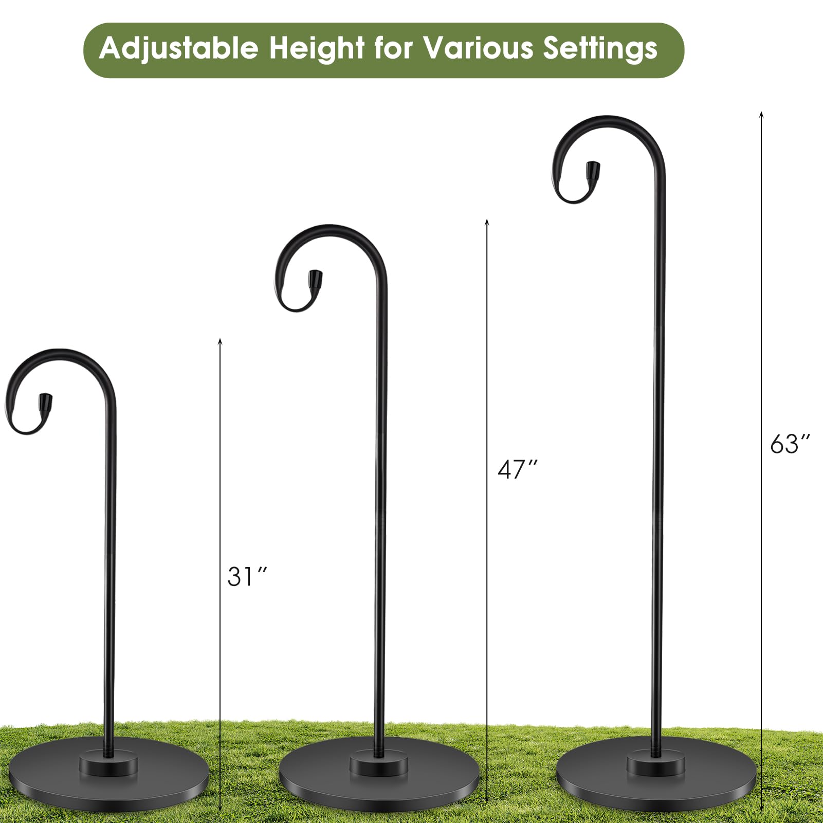 TAGEPUJIE round-base design provides stable support on a windy patio.