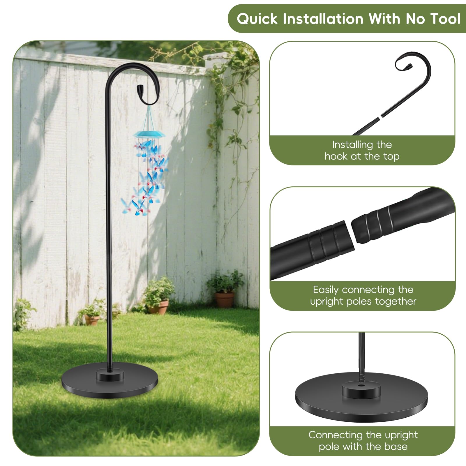 TAGEPUJIE height-adjustment feature shown with hanging lantern at different heights.