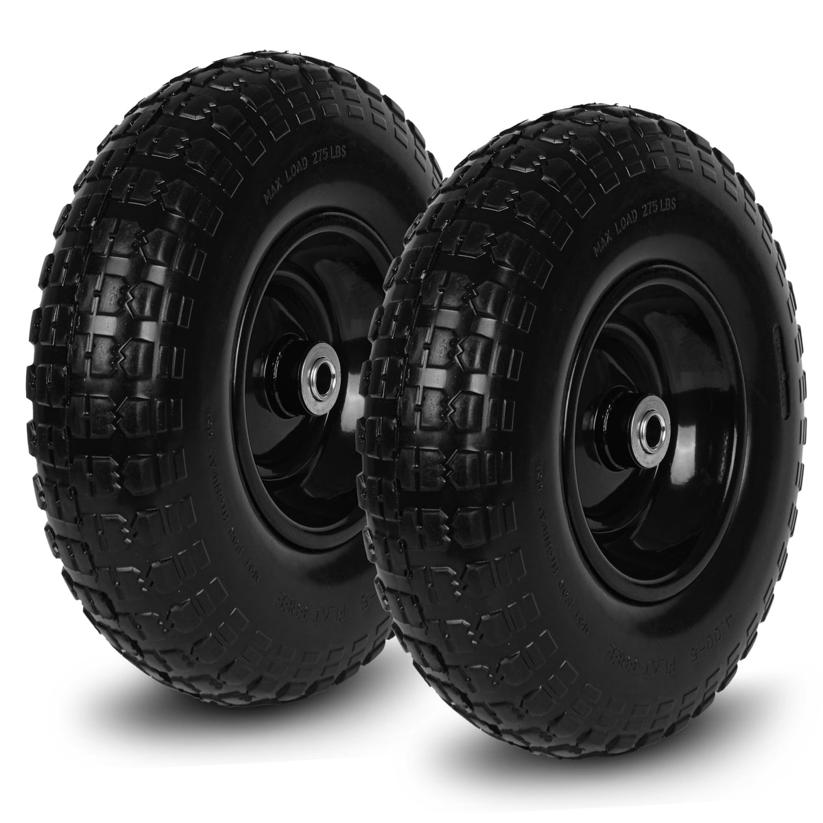 Taifa 13-inch solid tire wheelbarrow for puncture-free reliability on rough terrain.