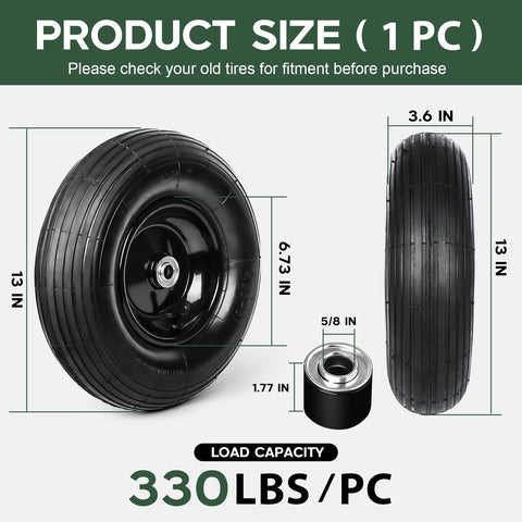 Taifa axle bore 5/8 inch ensures secure fit on standard hand trucks