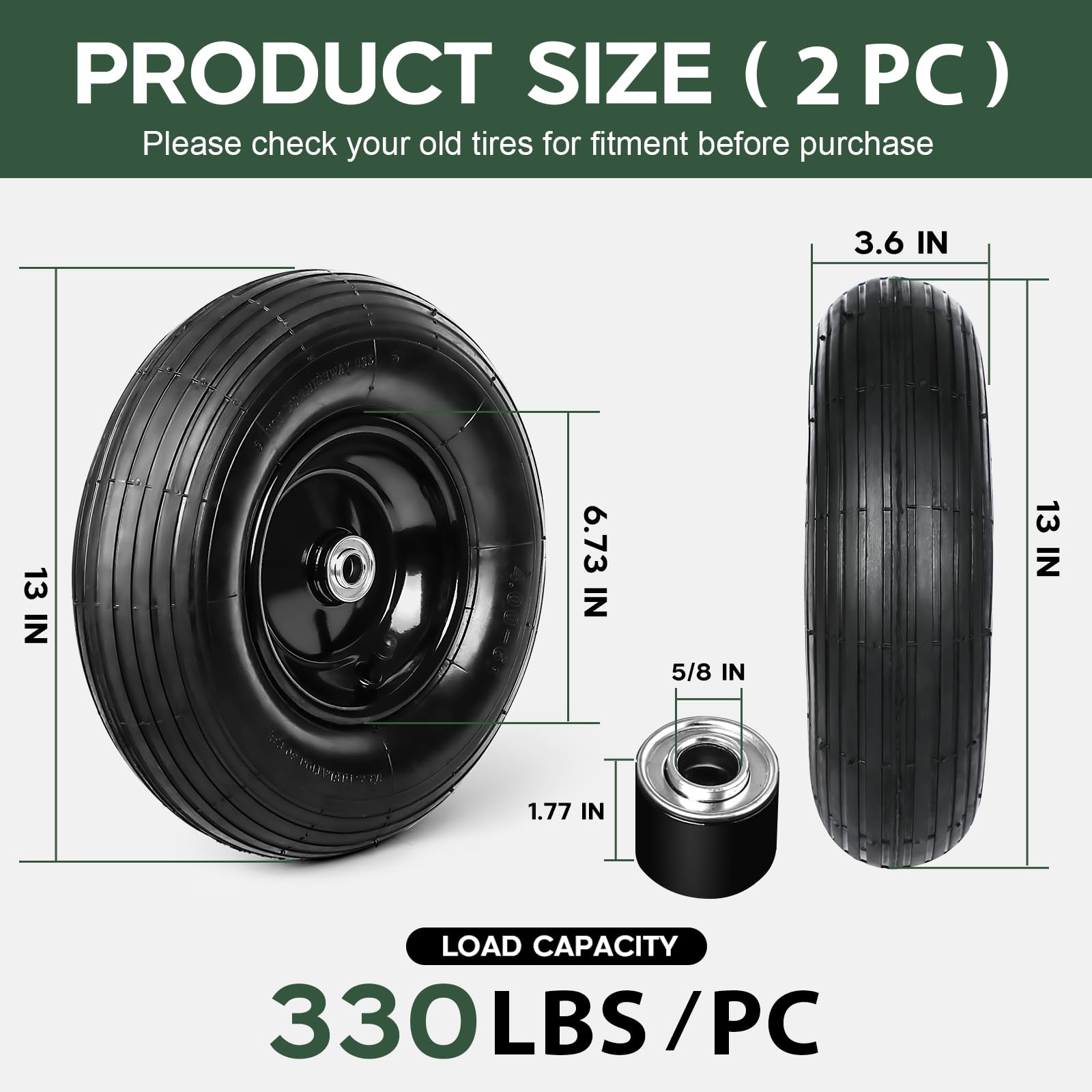 Taifa iron hub close-up highlights robust construction and stability for heavy-duty carts.