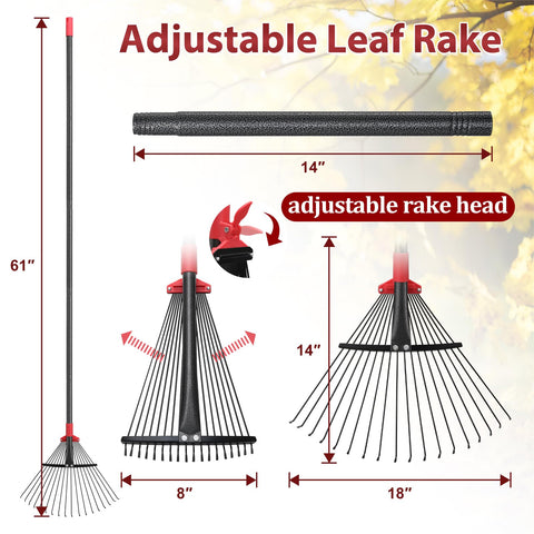 Tailernruye heavy-duty metal teeth resist bending during tough yard debris tasks