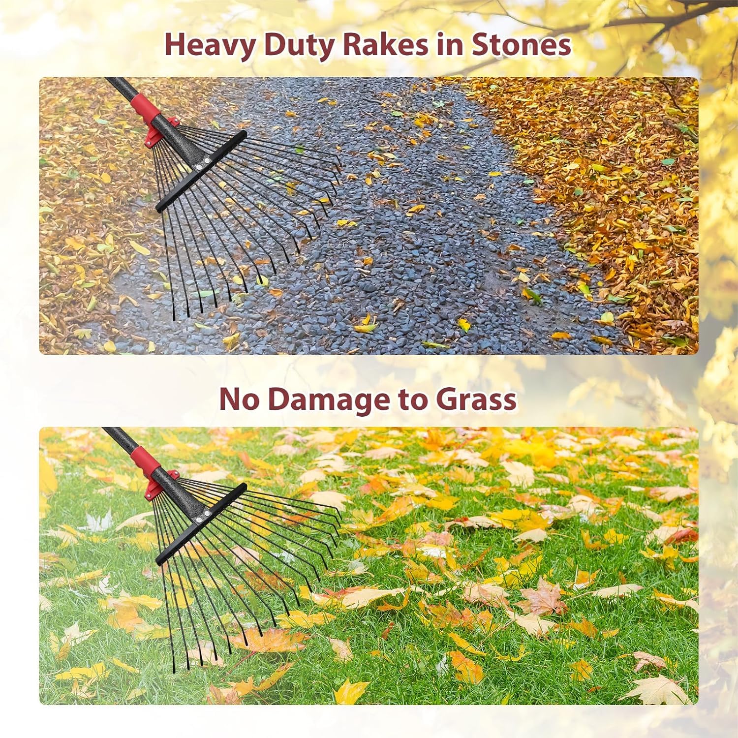 Tailernruye 61Inch rake is ideal for gardeners and outdoor workers