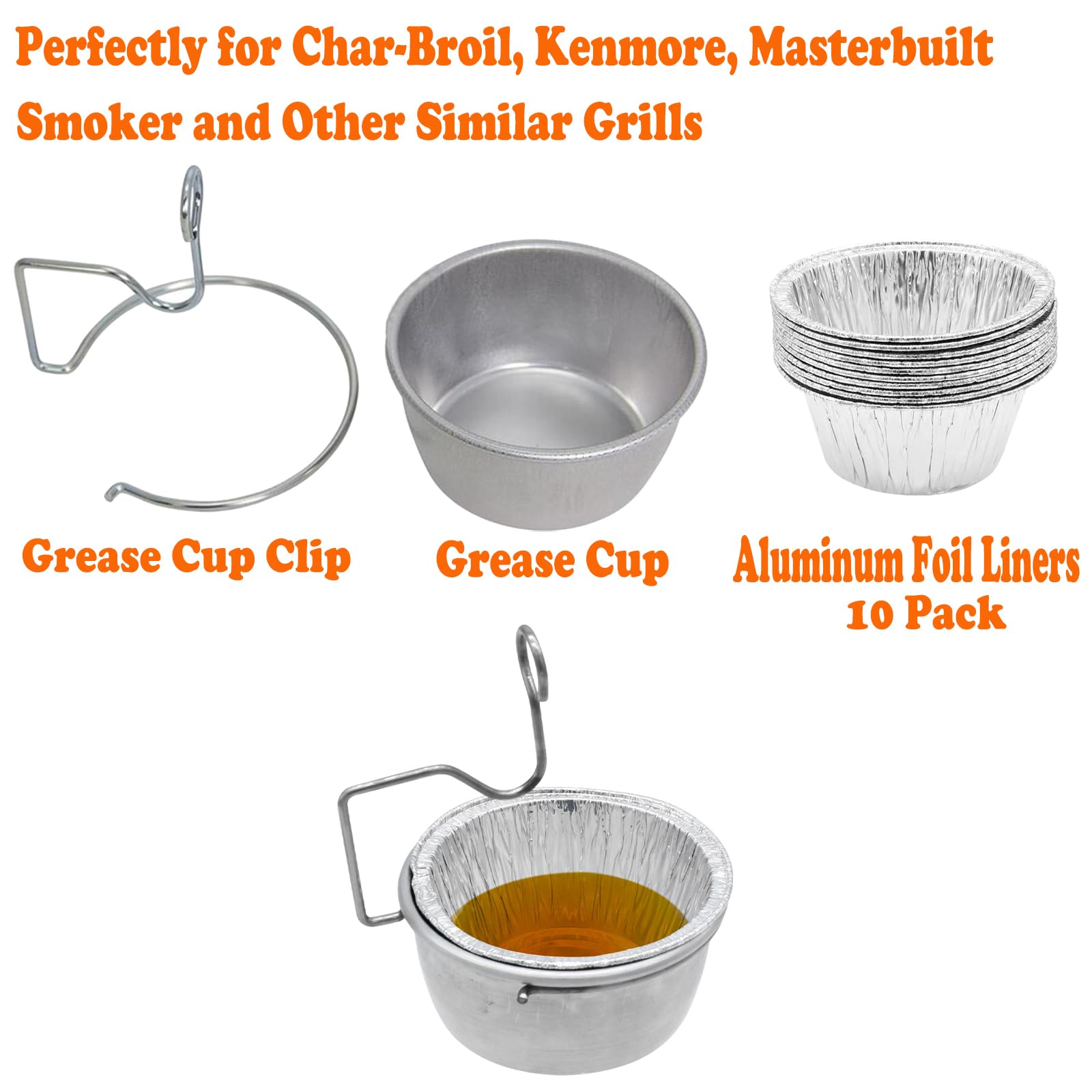 TAILGRILLER grease cup liners simplify cleanup after grilling