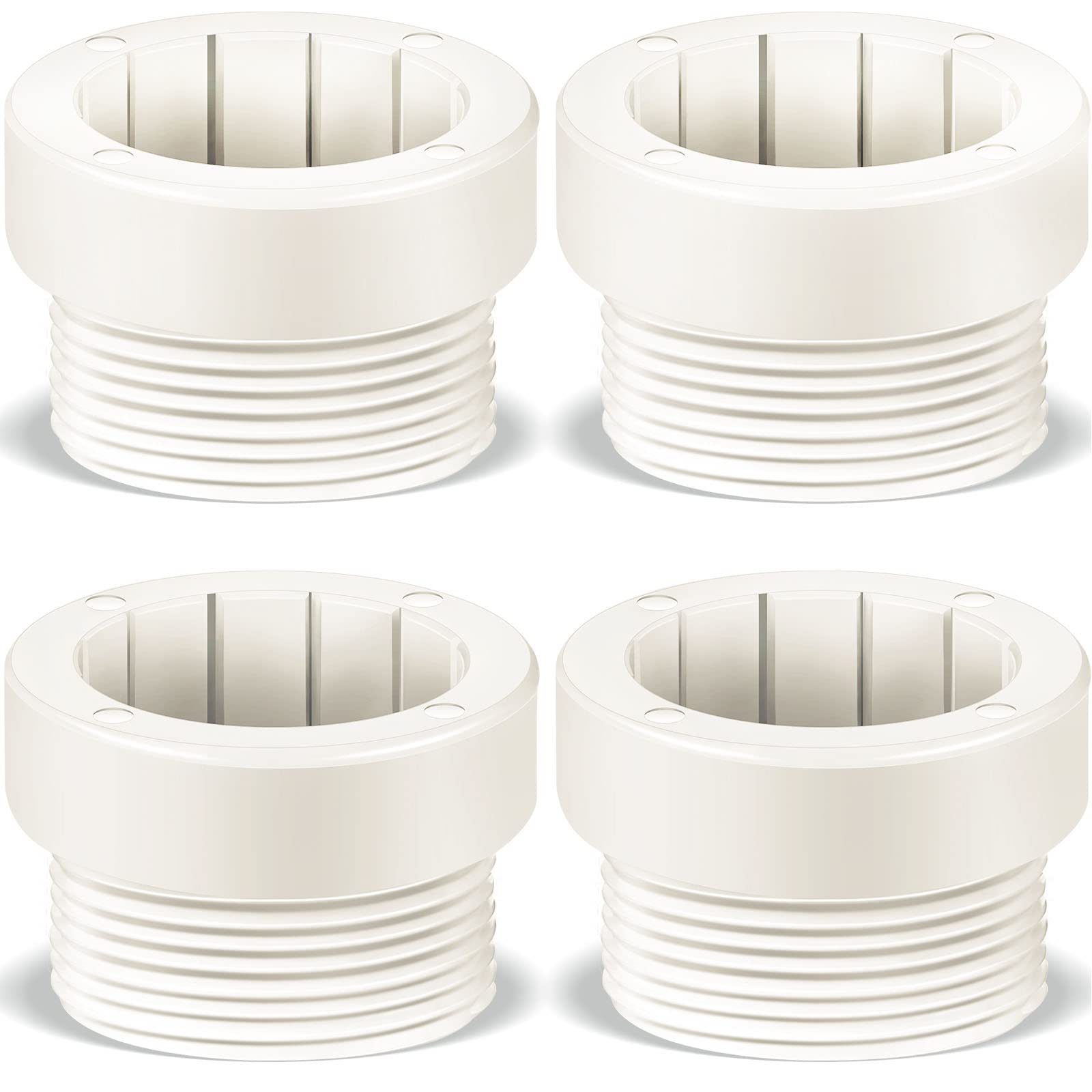 Taiyin pool umbrella stabilizer sleeve closeup shows white durable plastic.