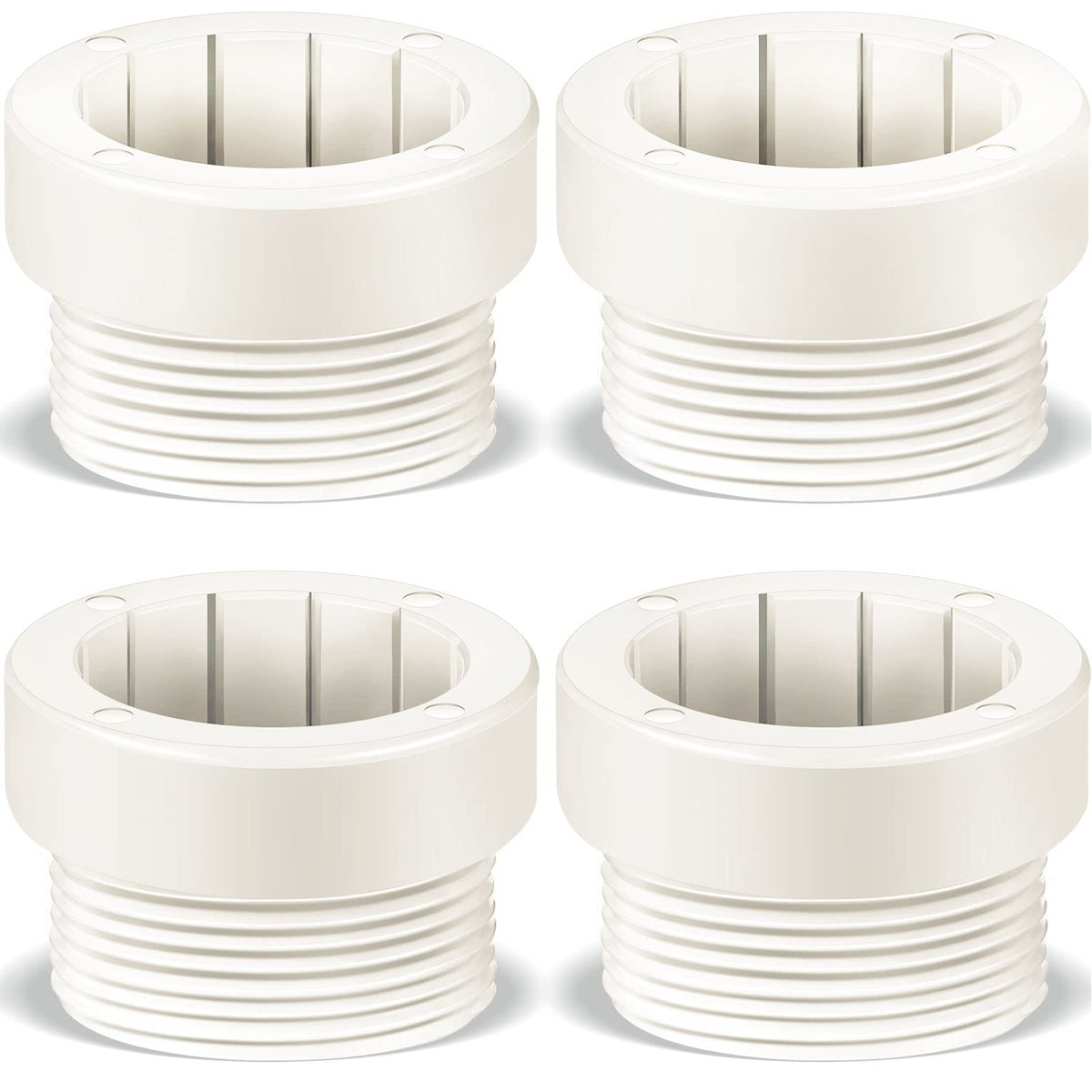 Taiyin pool umbrella stabilizer sleeve closeup shows white durable plastic.