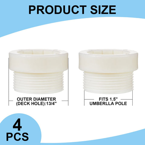 Taiyin stabilizer sleeve white dimensions indicate compatibility with 1.5 inch inserts.