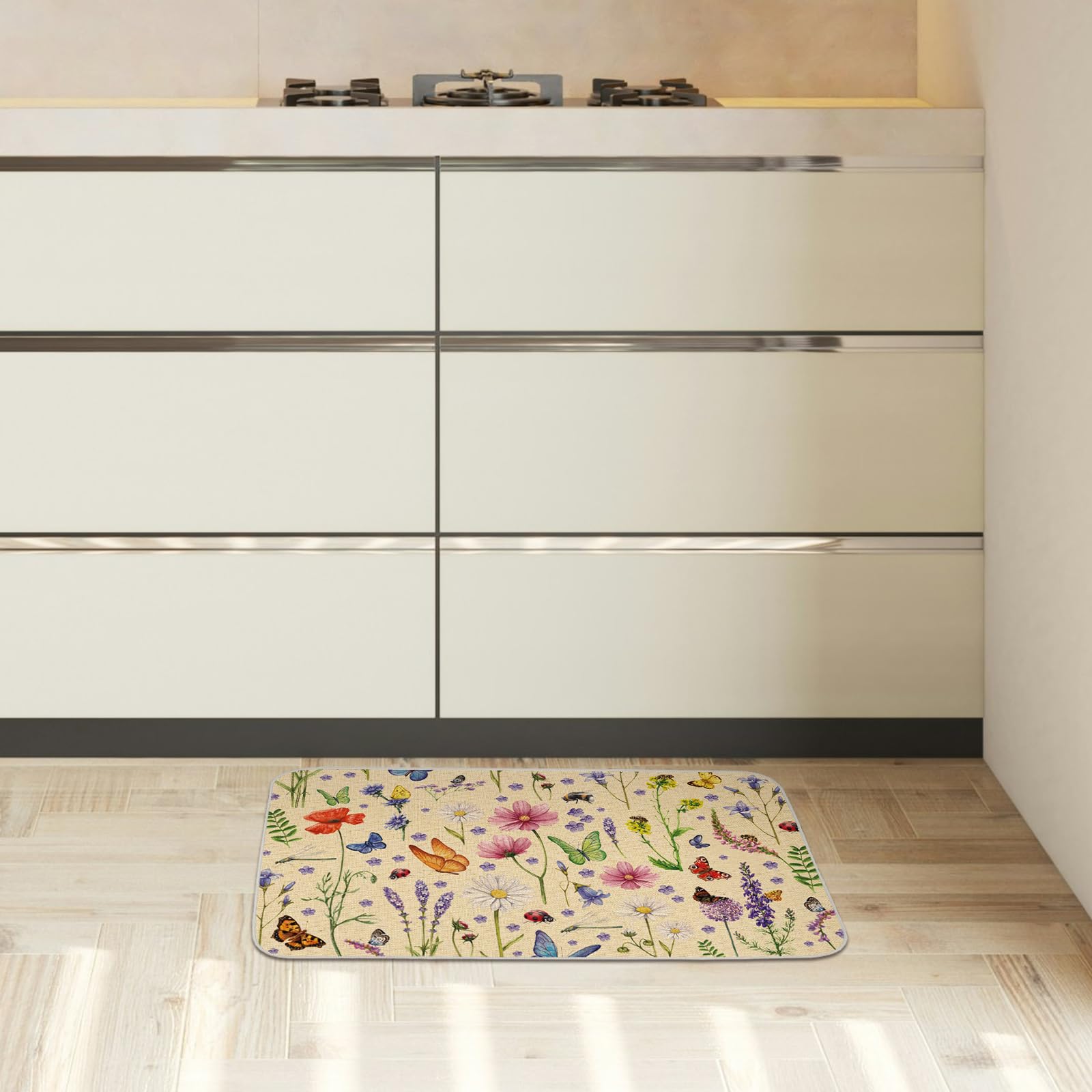 TAJWE spring mat traps mud and moisture before entering the home.