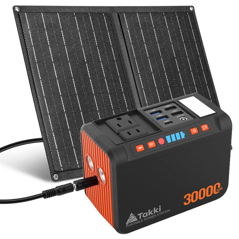 Takki 111Wh portable solar generator powers devices on the go