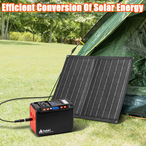 Takki 21W foldable solar panel ready for outdoor charging