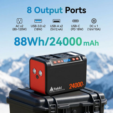 Takki 88-8Wh battery power bank compact image for on-the-go charging
