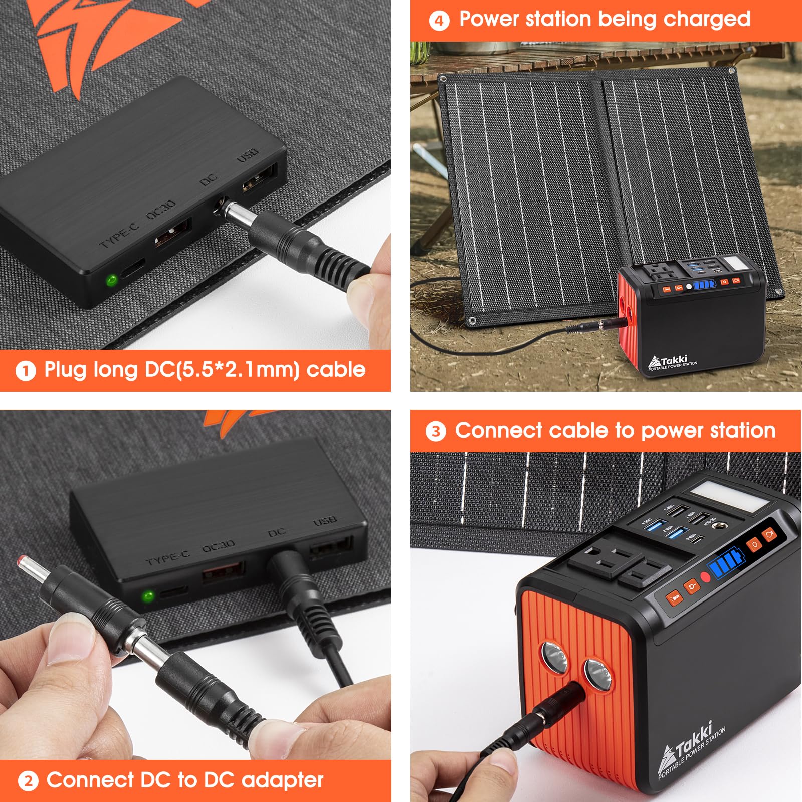 Takki built-in LED flashlight supports camping and emergencies