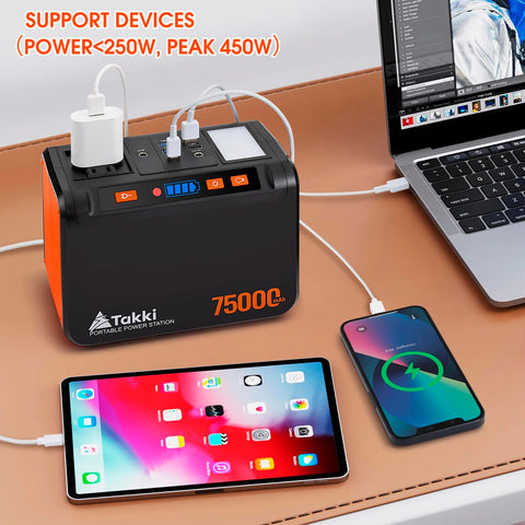 Takki three recharge methods give flexible on-the-go power options.