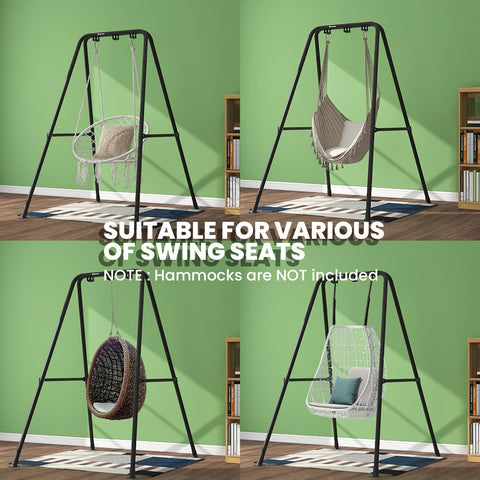 Taleco Gear swing stand fits most swings like porch, net, or saucer models.