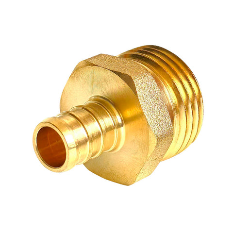 TALEGEN brass PEX fitting close-up demonstrates high-temp durability.